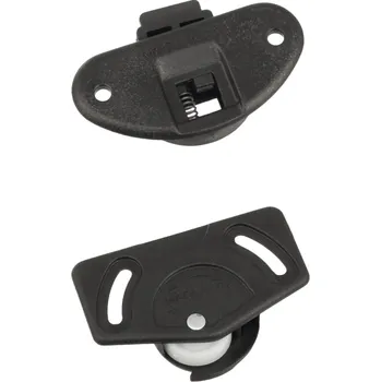 Nábytkové kování Interex Sada pro posuvné dveře horní vedení + spodní kolečko UNIPOS Černá