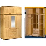 Šatní skříň z masivu borovice MD 331 Odstín: Borovice přírodní