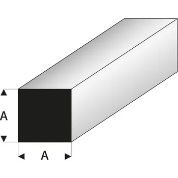 Modelářský materiál Raboesch profil ASA čtvercový 1x1000mm