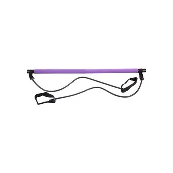 Pilates Sticks posilovací tyč s gumou fialová, varianta 38470