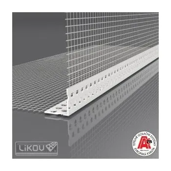Stavební profil LIKOV LK PVC 150 lišta rohová délka 2,5m, tkanina 100/150mm VERTEX