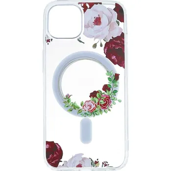 Pouzdro na mobilní telefon Kryt iPhone 11 Pro MagSafe s červenými květy (obal neboli pouzdro na iPhone 11 Pro)