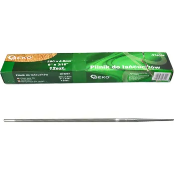 Pilník na pilové řetězy 0,325", 4,8mm x 200mm, Geko G74094