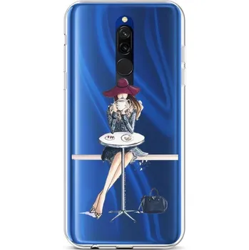 Pouzdro na mobilní telefon Kryt Xiaomi Redmi 8 silikon Lady 6 (obal neboli pouzdro na Xiaomi Redmi 8)