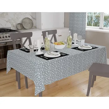 ubrus Orbytex Vánoční ubrus teflonový - V2 - vločky šedé Rozměry: 80x80, Tvar: Čtverec