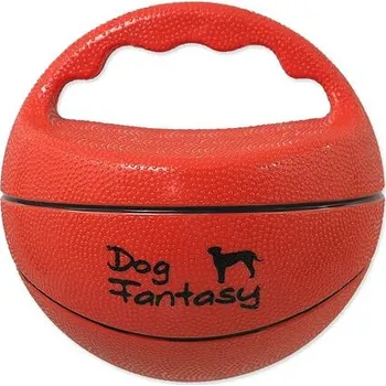 Hračka pro psa DOG FANTASY Ball míč s rukojetí pískací 15cm
