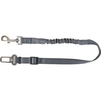 Postroj pro psa Pás do auta Flamingo šedý M 52 - 65 x 2 cm