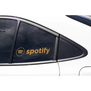 Samolepící dekorace Nálepka Spotify Barva: Zlatá, Velikost: Šířka 25cm