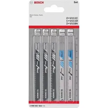 Příslušenství k nářadí 5dílná sada pilových plátků Wood and Metal se stopkou U BOSCH 2608667855