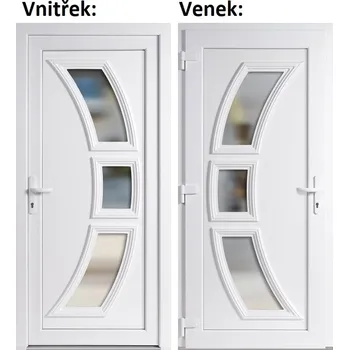 Vchodové dveře Plastové vchodové dveře Soft Celia bílé 98x198 cm, levé, otevírání VEN