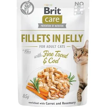 Krmivo pro kočku Brit Care Cat kaps. Fillets in Jelly with Fine Trout & Cod 85 g