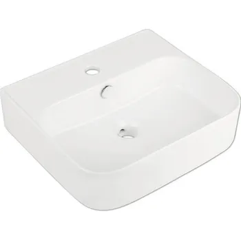 Umyvadlo Umyvadlo na desku form&style BARBUDA sanitární keramika bílá 55 x 41 x 14 cm