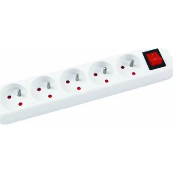 Přepěťová ochrana Kancelářské produkty přepěťová přepěťová lišta 5 zásuvek 3 m bílá (13115341-14)