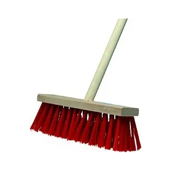 Koště silniční ČERVENÉ 50cm s tyčí 140cm