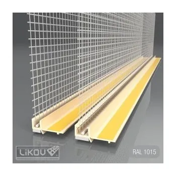 Stavební profil LIKOV LS-VHL 06 lišta okenní začišť. 6mm s krycí lam. a s tk.100mm délka 2,4m slonová kost