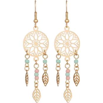 Náušnice B-TOP Vintage náušnice Lapač snů - pozlacené