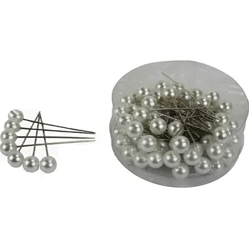 Perly zápich velké bílé, 72ks X0295