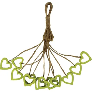 Velikonoční dekorace Srdíčka ve svazku, 12ks D1360-15