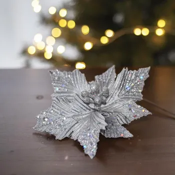 Vánoční dekorace Dekor. květ 20cm - zápich X3587/3