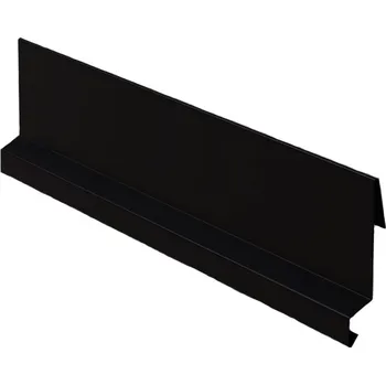 Plech Závětrná lišta zahakovací RŠ 167, 2 bm, Lakovaný pozink, Černá RAL9005