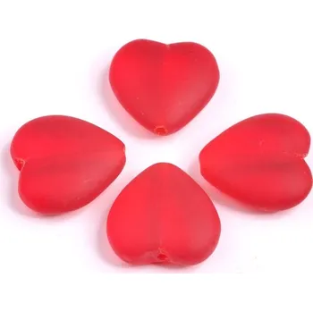 Dětské navlékací korálky Korálky srdíčka č.3828 (15x16mm)