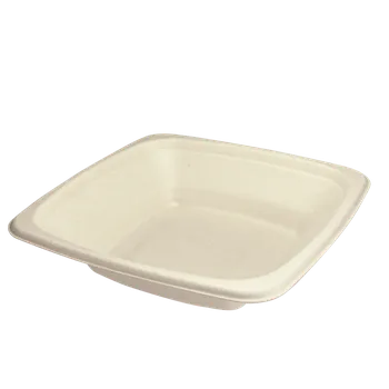 Jednorázové nádobí EcoPack Miska EKO z cukrové třtiny 470 ml hranatá béžová bal/50 ks