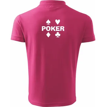 Pánská košile Poker znaky - Polokošile pánská Pique Polo 203 - 5XL ( Purpurová )
