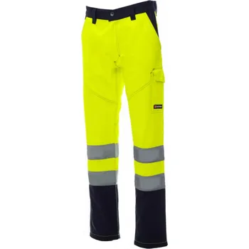 Pánské kalhoty Kalhoty do pasu zimní PayPer CHARTER POLAR reflexní žlutá/námořnická modrá 3XL