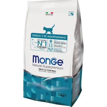 Krmivo pro kočku 1,5 kg suchého krmiva Natural Superpremium Kitten Monge pro kočky