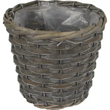 Obal na květináč Obal s plastem šedý P0251