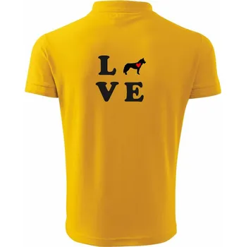 Pánská košile Husky love - Polokošile pánská Pique Polo 203 - 5XL ( Žlutá )