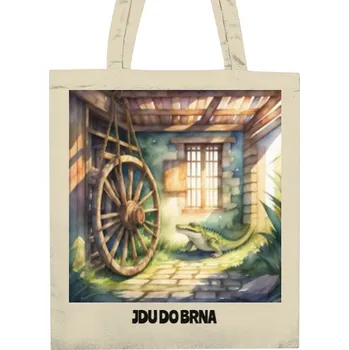 Nákupní taška unisex s potiskem Jdu do Brna