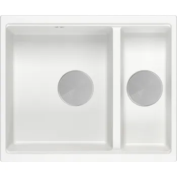 Granitový dřez Quadron Logan dřez graniteq 55x46 cm bílá HCQL5646U1-BS_U