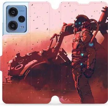 Pouzdro na mobilní telefon Flipové pouzdro Mobiwear na mobil Xiaomi Redmi Note 12 Pro 5G - MA09S Průzkumník s červeným vozítkem - VÝPRODEJ (Parádní flip obal, kryt, pouzdro Mobiwear na mobilní telefon Xiaomi Redmi Note 12 Pro 5G / Poco X5 Pro 5G s motivem MA09S Průzkumník s červený