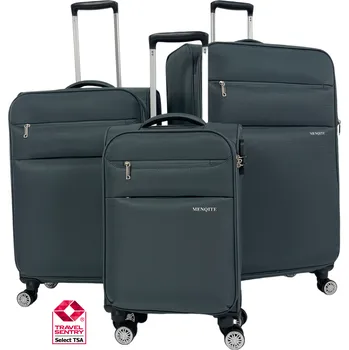 Sada cestovních kufrů Menquite 3 ks extra odlehčená kolekce šedá