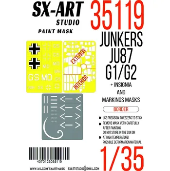 Plastikový model 1/35 Paint mask Ju-87 G1/G2 (BORDER) MAX insignia