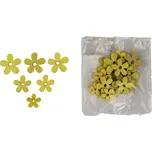 Dřevěné kytky žl. 24 ks D0168