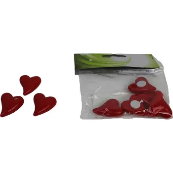 Velikonoční dekorace Dekorační srdíčka 3cm 8ks, D0083