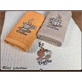 Utěrka Bavlněné vaflové utěrky 3ks Coffee II (rozměr 40 x 60 cm)