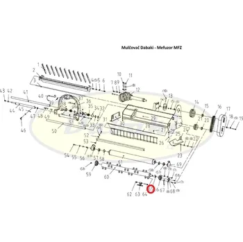Mulčovač 1 - 65 - vymezovací kroužek rotoru mulčovače Mefuzor MFZ