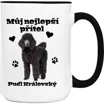 Hrnek velký barevný s potiskem Nejlepší Pudl královský