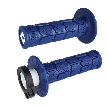 grip Motokrosové rukojeti - gripy ODI ROGUE LOCK-ON pro 2-takty/4-takty, barva modrá (Rukojeti na řidítka, ručky na moto )
