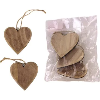 Dekorace srdce, 3ks D4106-20