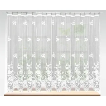 Záclona Záclona žakárová nebo balkonový komplet, Florella metráž, bílá