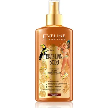 Tělový sprej Eveline Cosmetics Brazilian Body luxusní zlatý rozjasňovač na tělo 150 ml