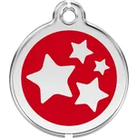 Red Dingo známka – Stars Red – Hvězdičky červené velikost známky S - 20 mm