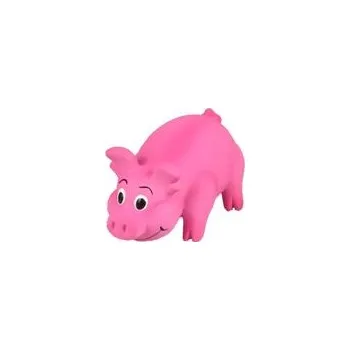 Hračka pro psa Flamingo hračka pro psa prasátko pískací, latex, 11 cm, růžové