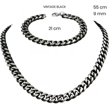 Souprava šperků Ocelový náhrdelník + náramek 24333701