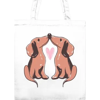 Nákupní taška unisex s potiskem Láska k jezevcikum