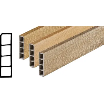 EGIBI Vinyl podlaha Soklová lišta SPC RIGID d.2m, v.50/12mm EF system MONTREAL